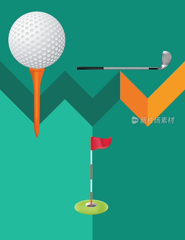 Modern Golf Background With Copy Space